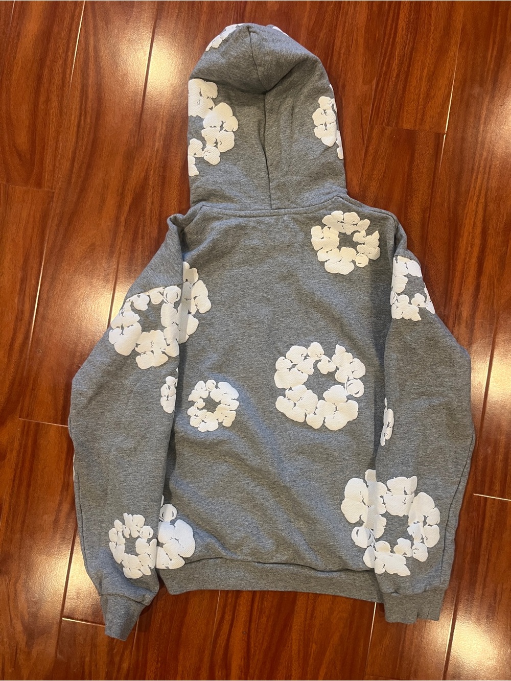 Denim Tears Grey Cotton Streetwear Hoodie - Size Large - Picture 3 of 5